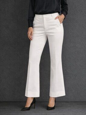 White Kickflare Tailored Ankle Trousers • InWear Zella Pants  • Size 4 NWT